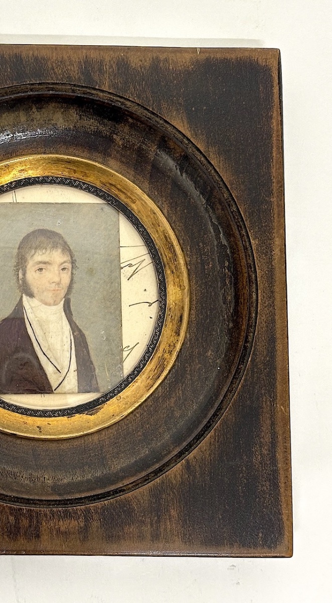 Miniature Empire Portrait d' Homme Lyon signé  Julien de Paris Ref1179-photo-4