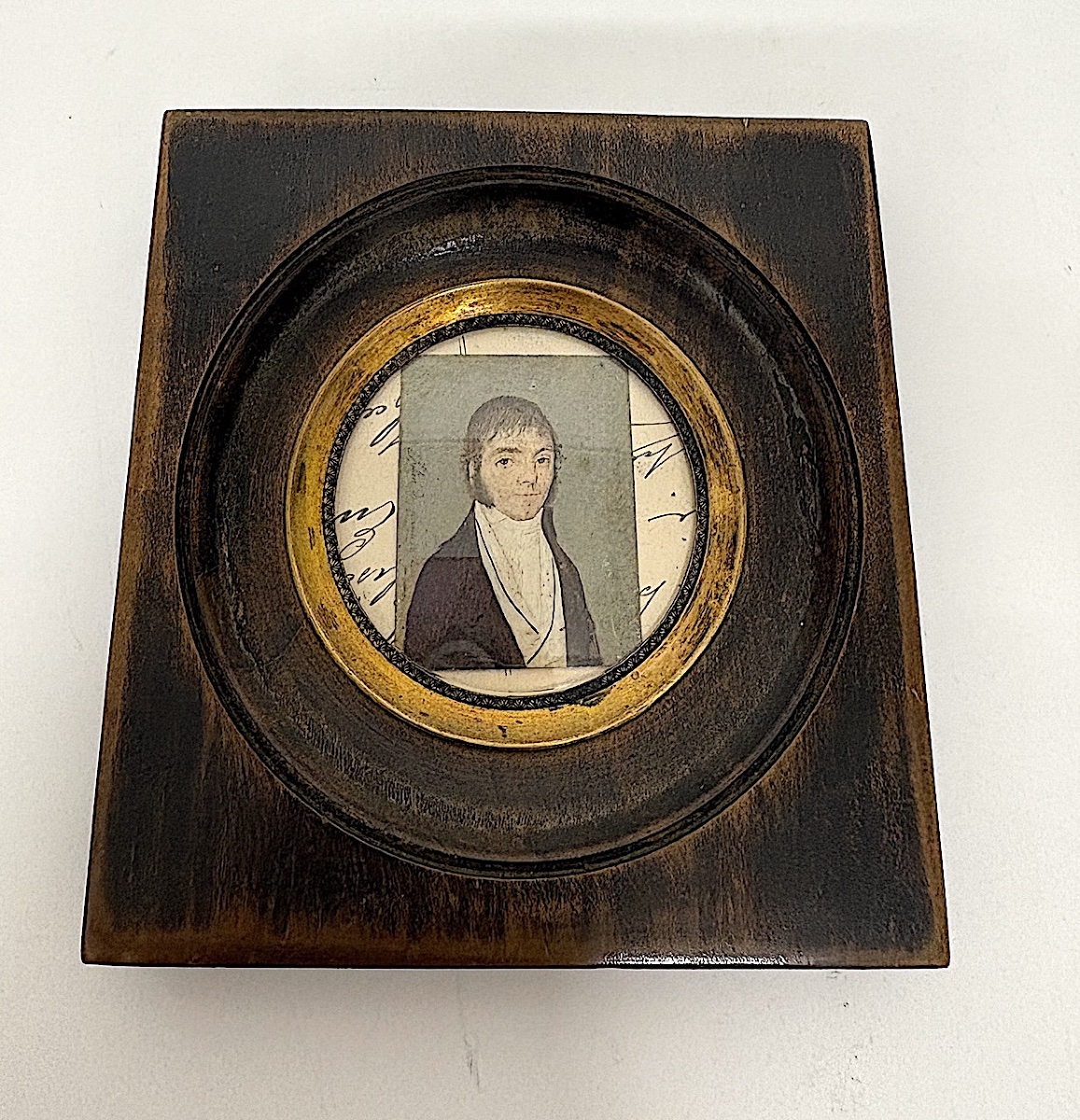 Miniature Empire Portrait d' Homme Lyon signé  Julien de Paris Ref1179-photo-1