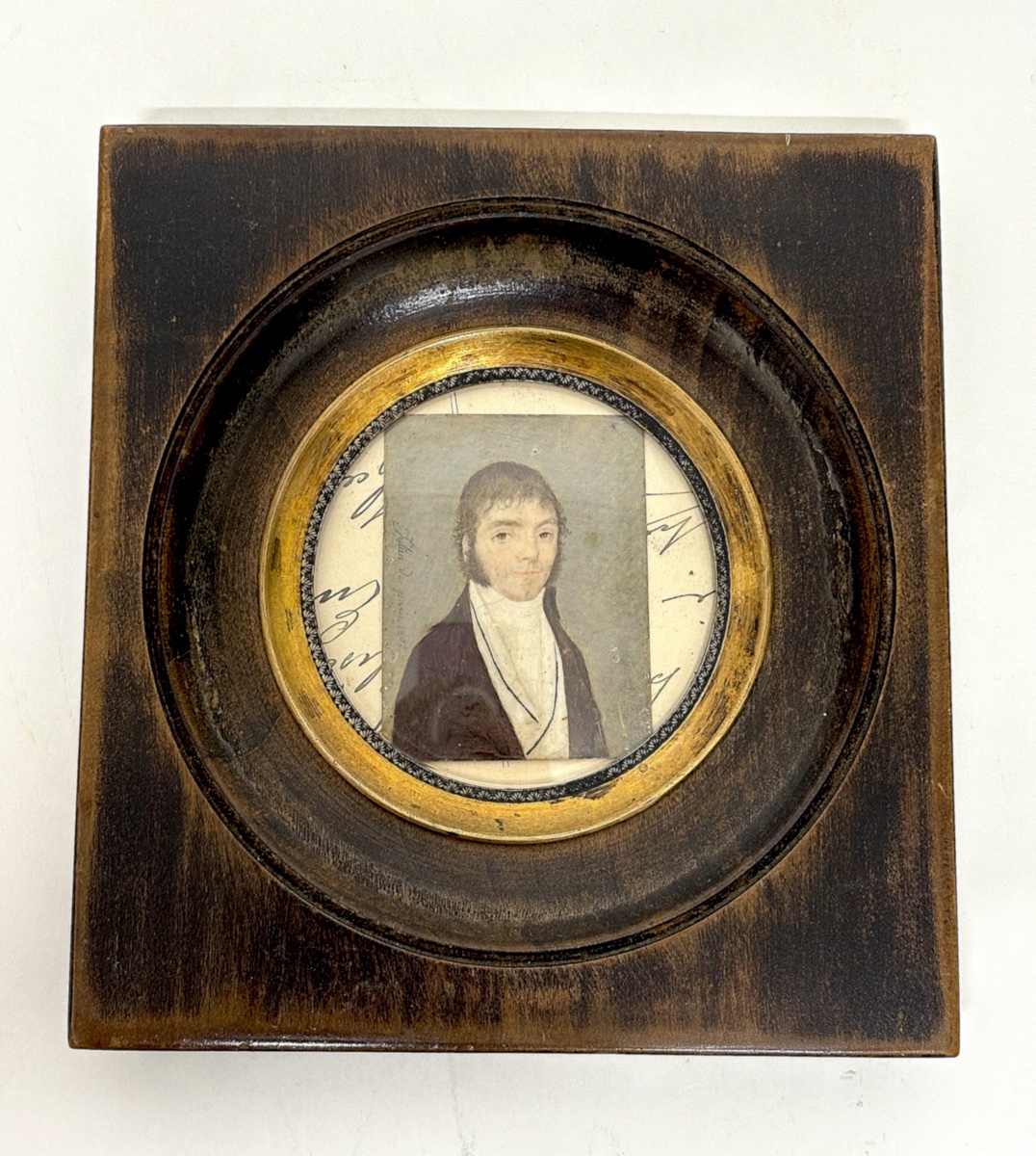 Miniature Empire Portrait d' Homme Lyon signé  Julien de Paris Ref1179-photo-3