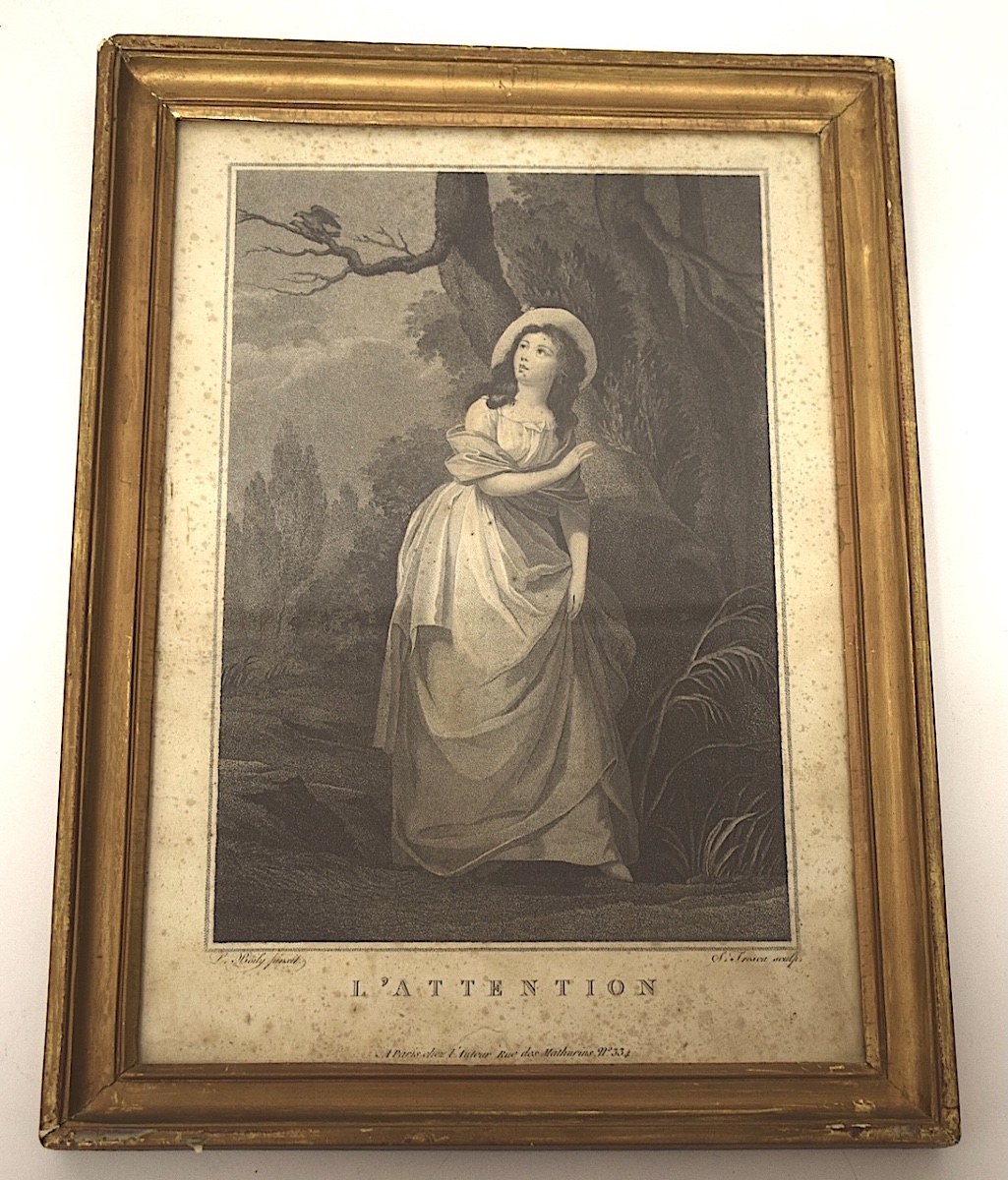 Gravures Estampes en Mezzotinto Boilly Tresca Caractères et mœurs féminins Refm1178-photo-3