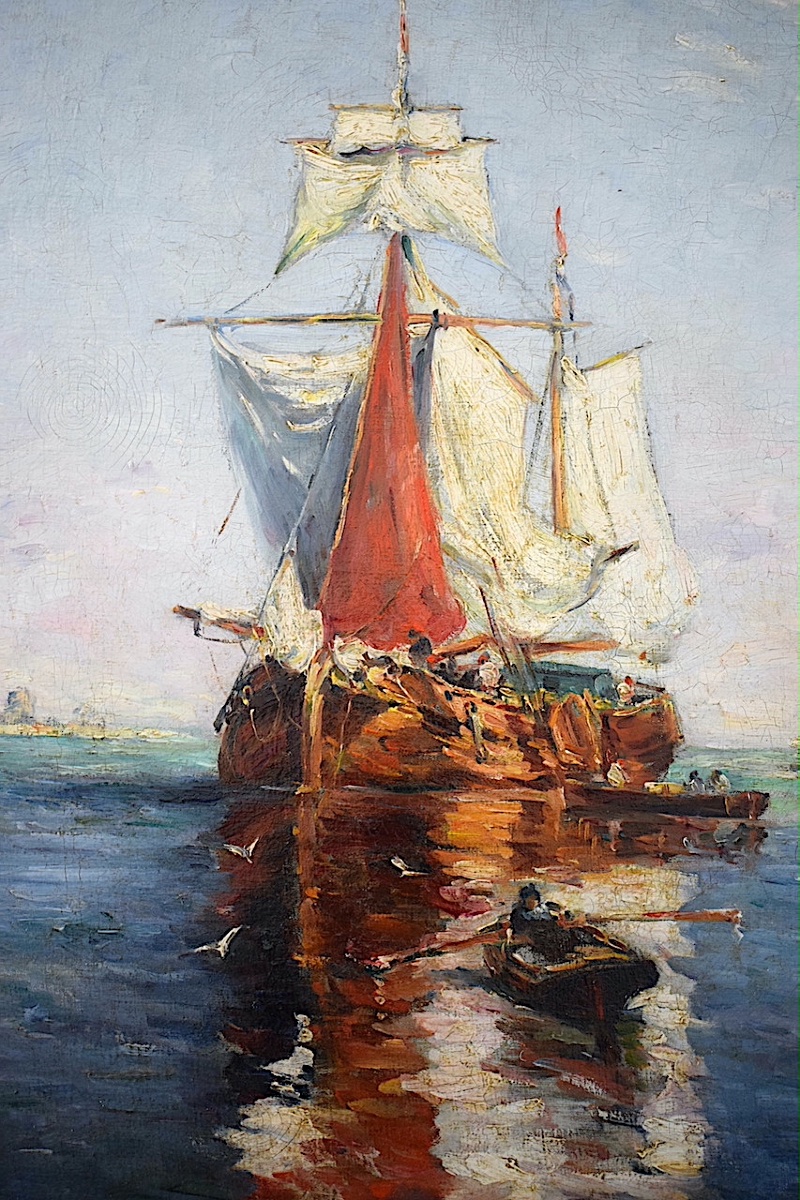 Giuseppe Zancolli Or Pino Zan, Venice, Pair Of Marine Paintings, Signed, Rt1472-photo-3