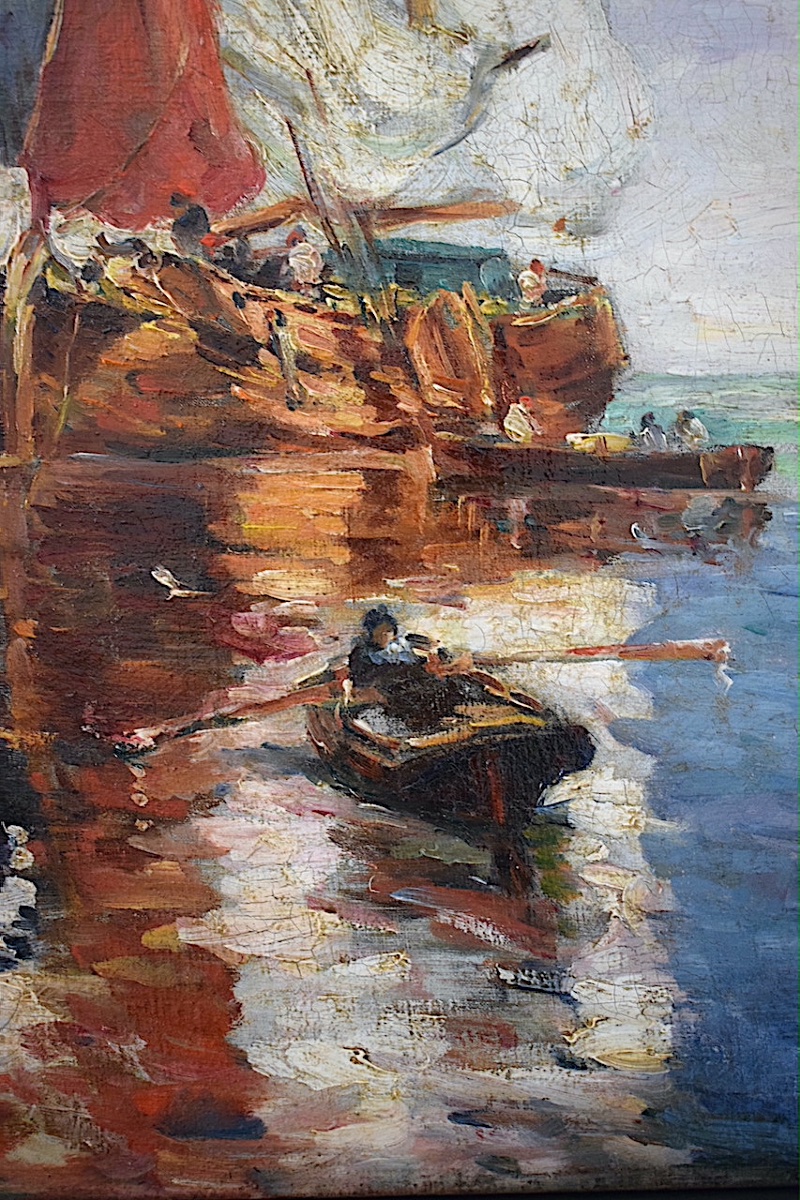 Giuseppe Zancolli Or Pino Zan, Venice, Pair Of Marine Paintings, Signed, Rt1472-photo-1
