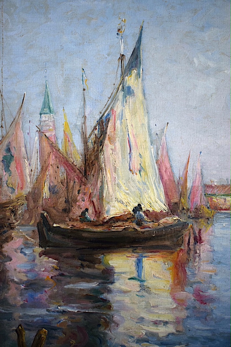 Giuseppe Zancolli Or Pino Zan, Venice, Pair Of Marine Paintings, Signed, Rt1472-photo-4