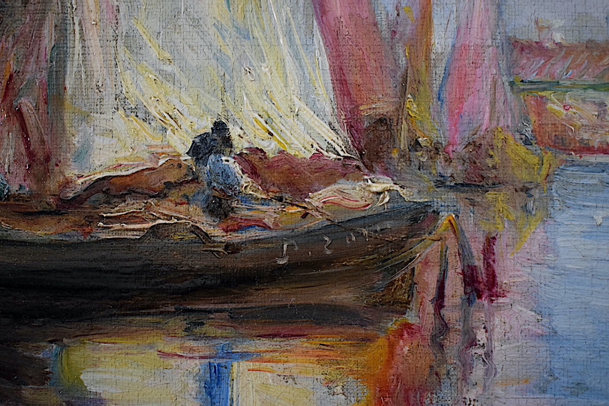 Giuseppe Zancolli Or Pino Zan, Venice, Pair Of Marine Paintings, Signed, Rt1472-photo-5