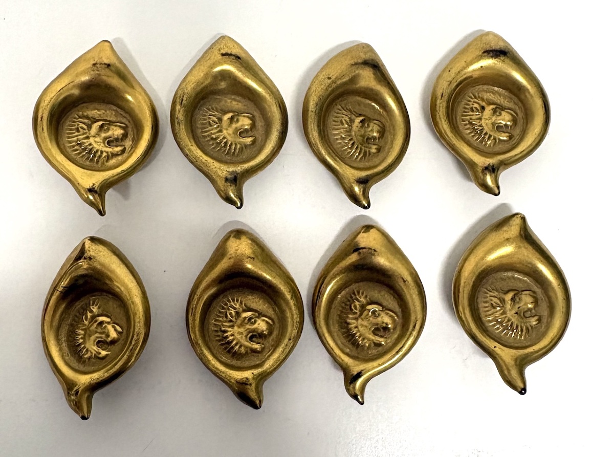 Fritz Lampl Eight Buttons Gold-tinted Glass Bimini United Kingdom Textile Circa 1930–1940 Ref1182-photo-7