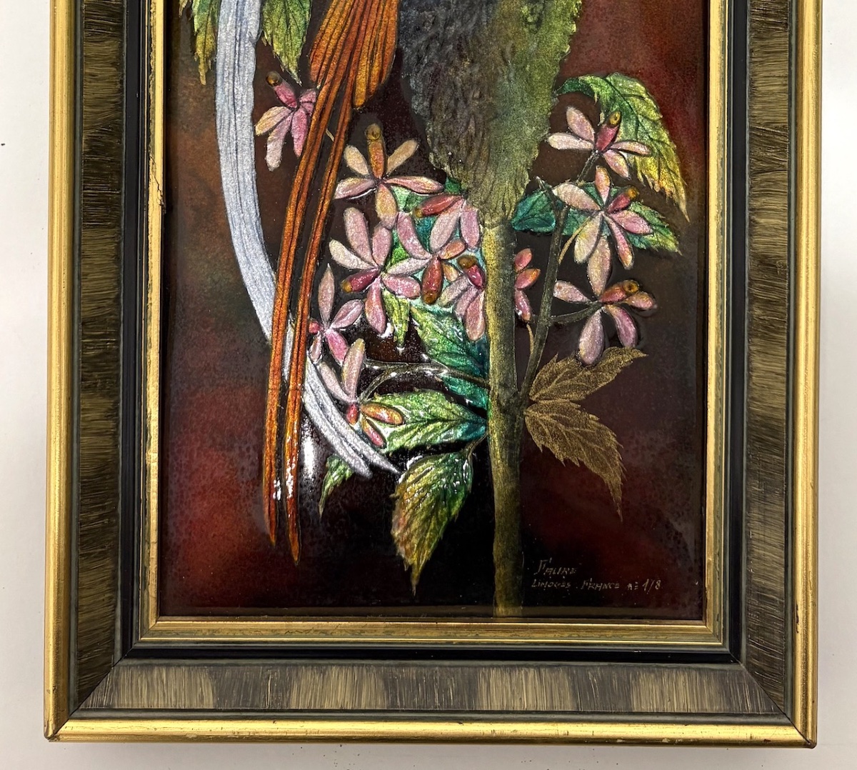 Enamel Plaque  Camille Fauré Birds  Limoges Enamels  France Ref1184-photo-4