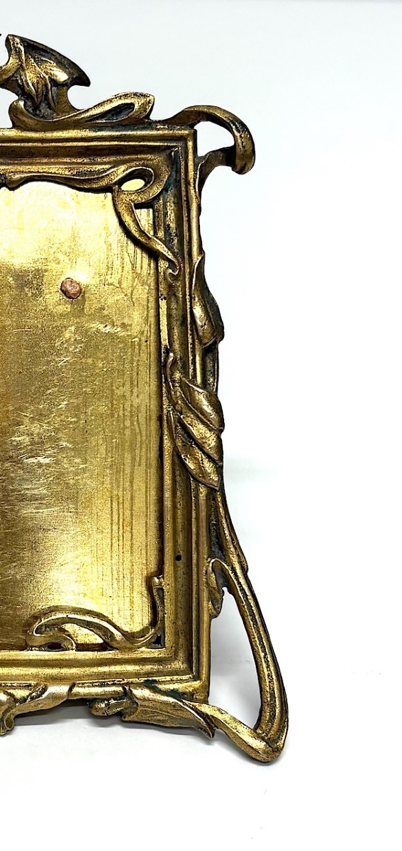 Cadre photos en Bronze Doré Art Nouveau 1900 Ref1188-photo-1