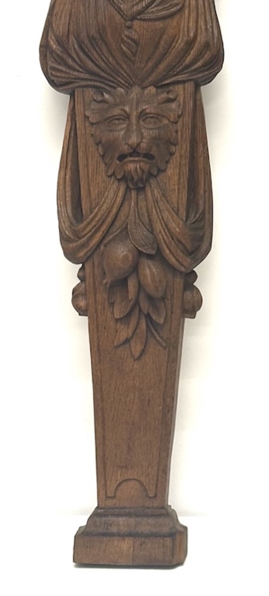 Cariatide Termes Bois Sculpté style Renaissance 1880 Ref1188 Paire de ter-photo-1
