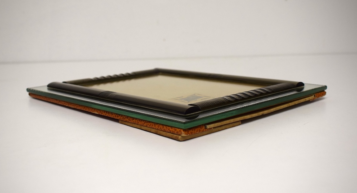 Art Deco-style Mirror And Glass Photo Frame From Vannes, Morbihan, 1950s–1960s, Ref. 1191-photo-3