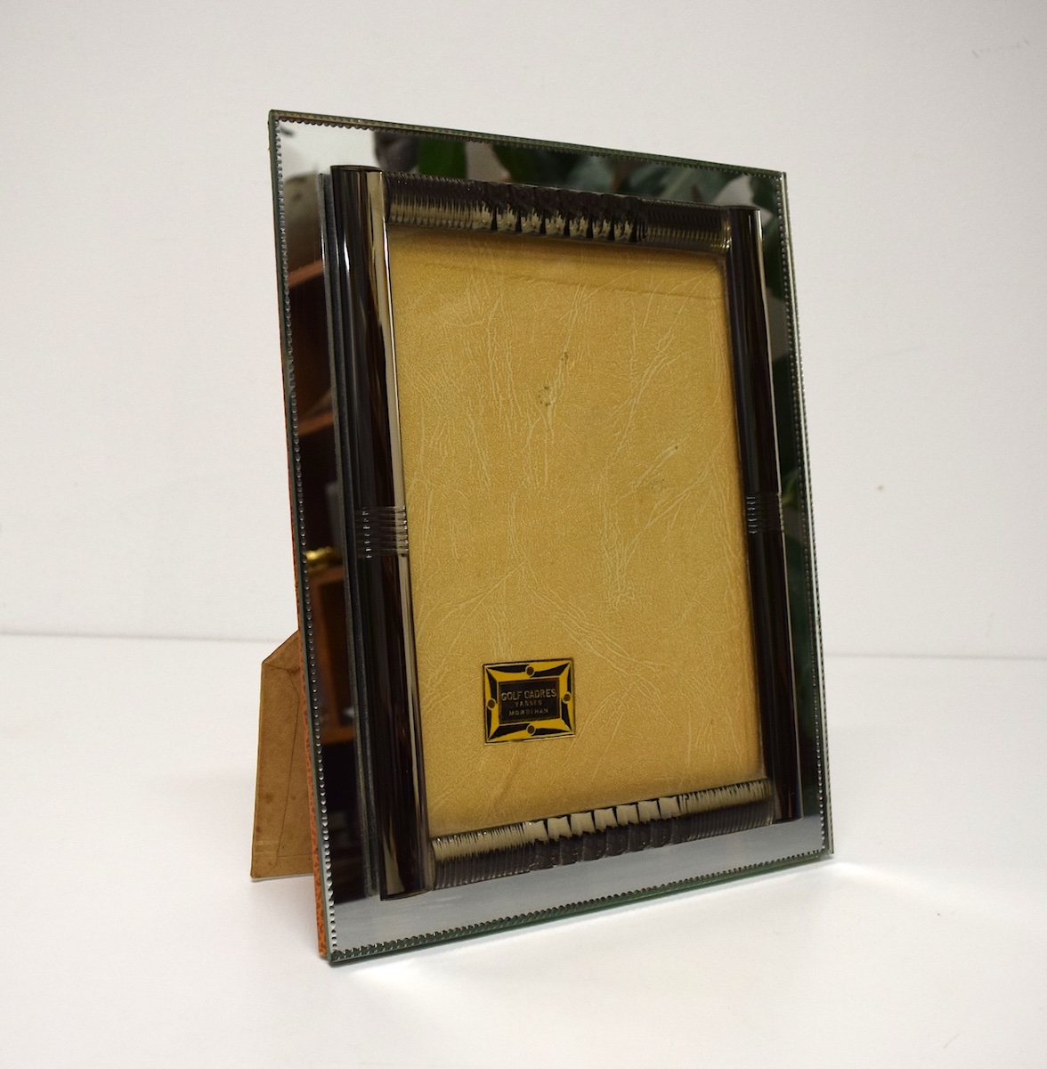 Art Deco-style Mirror And Glass Photo Frame From Vannes, Morbihan, 1950s–1960s, Ref. 1191-photo-5