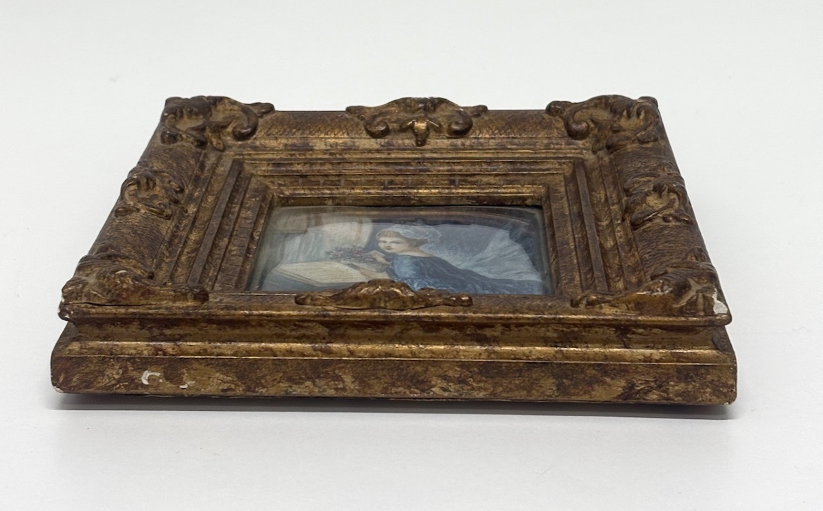 Early 20th-century Miniature Based On Fragonard's *la Lettre*; High-quality Frame; Ref. 1192-photo-1