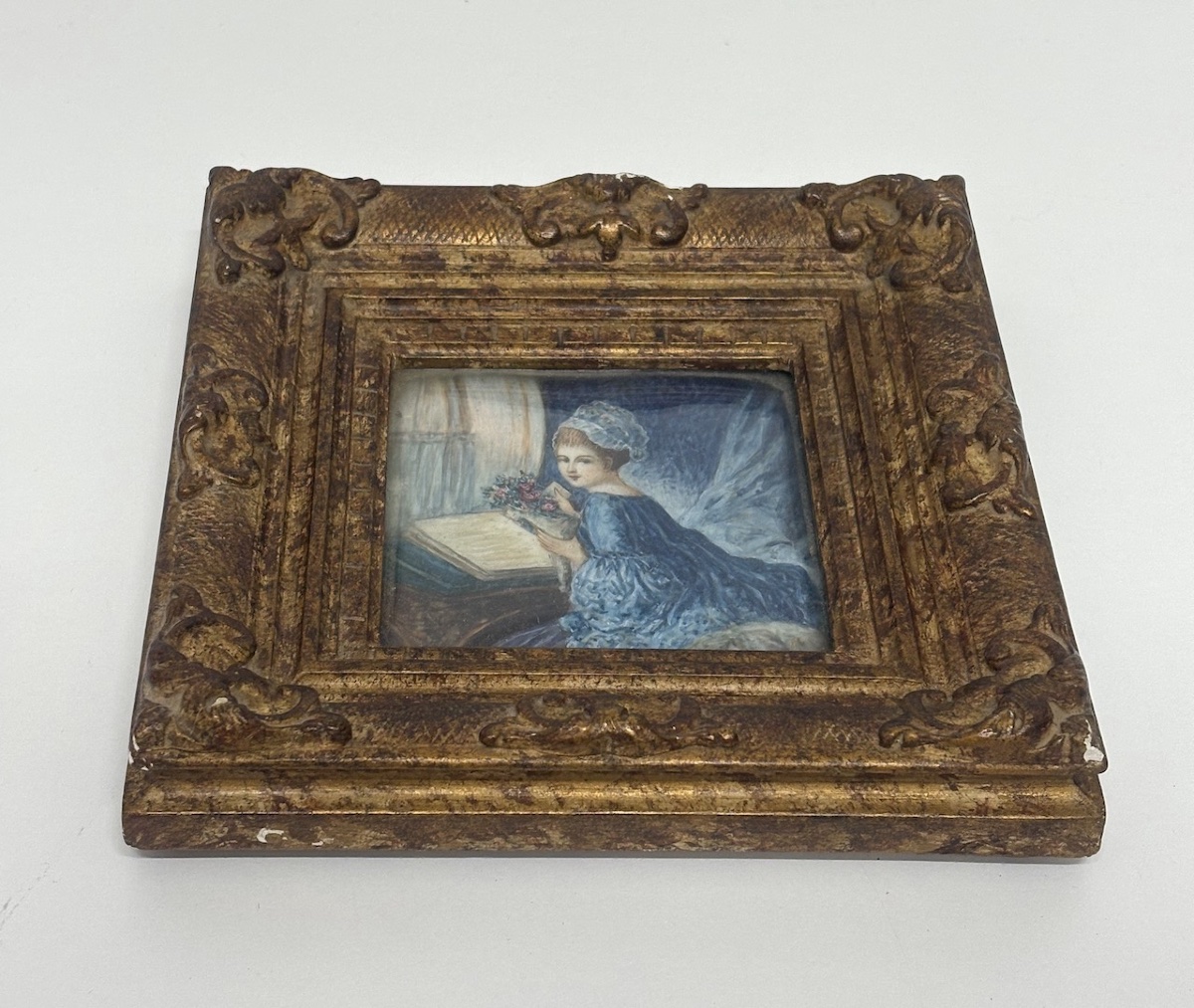 Early 20th-century Miniature Based On Fragonard's *la Lettre*; High-quality Frame; Ref. 1192-photo-2