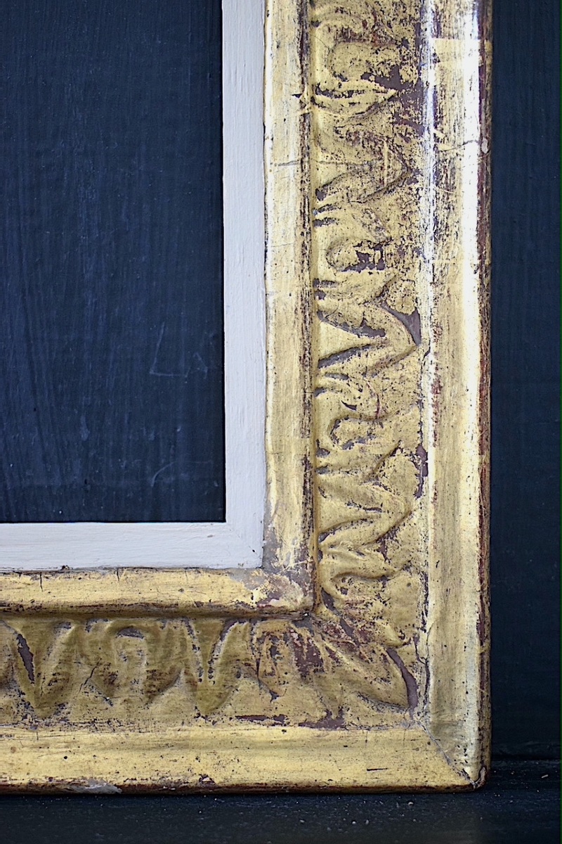 CADRE  XVII ème siècle doré Feuillure 22 x 16 cm format pour tableau 1F FRAME Ref C1280-photo-2