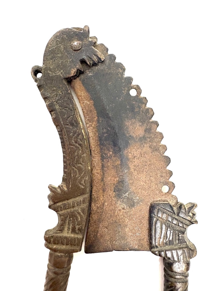   Folk Art Arec Nut Betel Cup Metal India Nut Cracker Scissors Ref1194 -photo-2