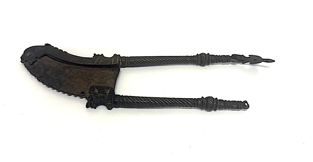   Folk Art Arec Nut Betel Cup Metal India Nut Cracker Scissors Ref1194 