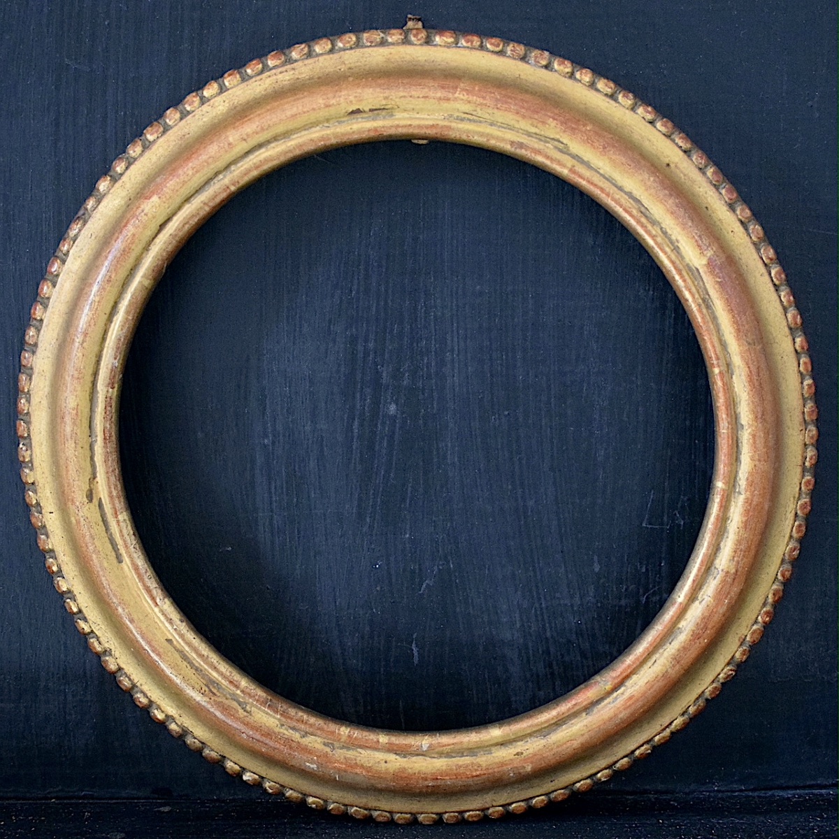 CADRE XIX ème rond doré Feuillure 20 cm de diamètre  FRAME Ref C1282
