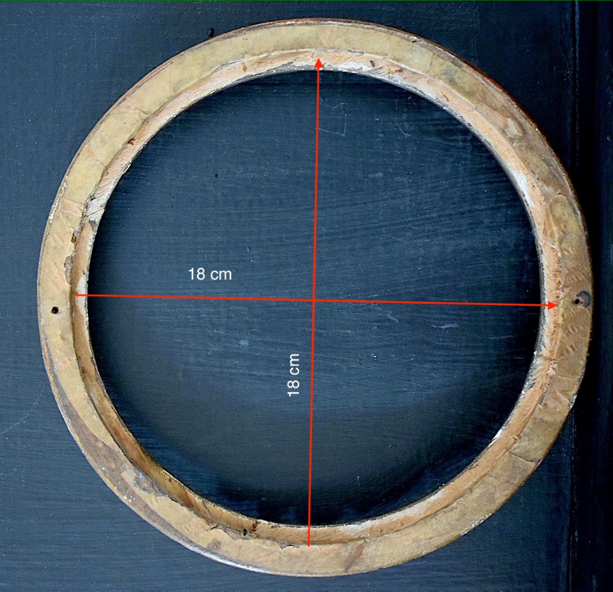 CADRE  rond doré Feuillure 18 cm de diamètre début du XX ème siècle FRAME Ref C1283-photo-2