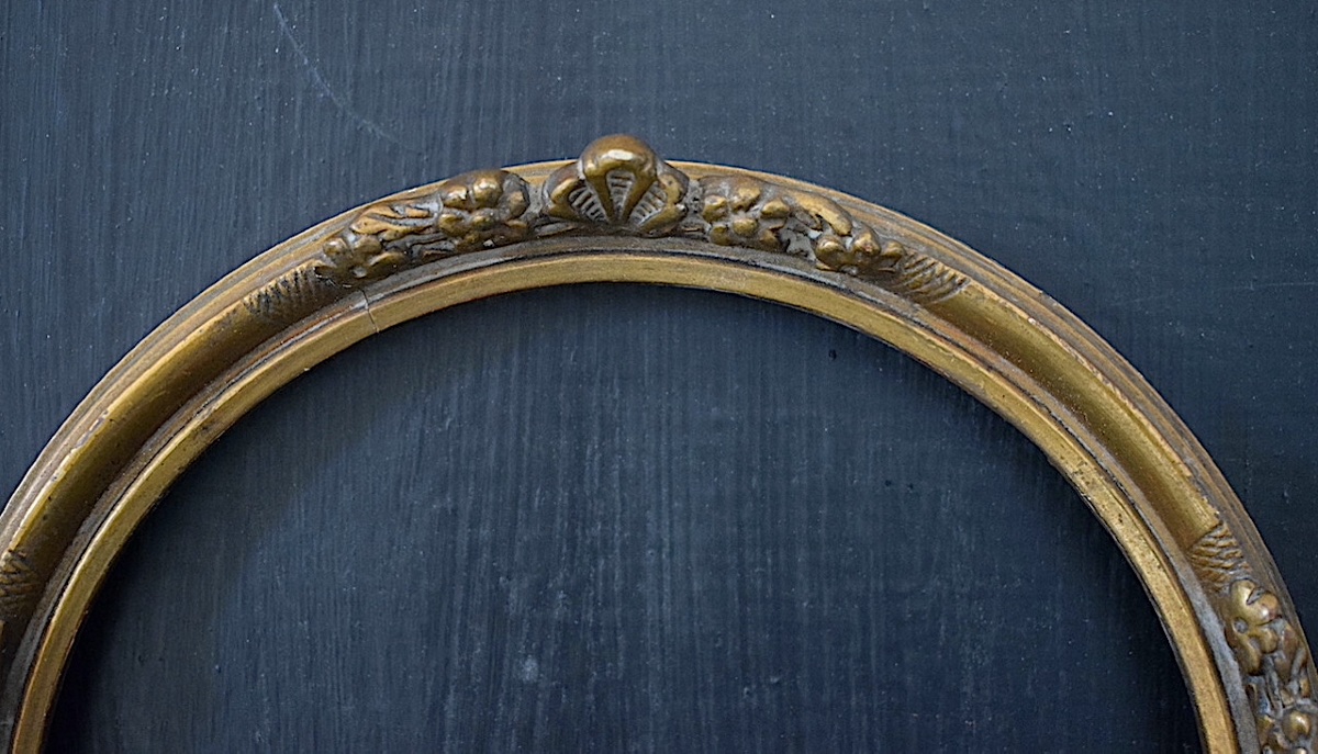 CADRE  rond doré Feuillure 18 cm de diamètre début du XX ème siècle FRAME Ref C1283-photo-3
