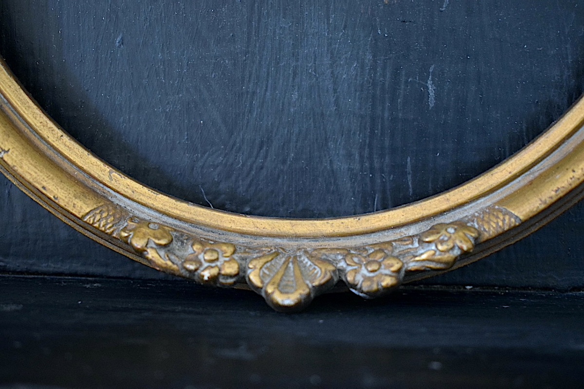 CADRE  rond doré Feuillure 18 cm de diamètre début du XX ème siècle FRAME Ref C1283-photo-1