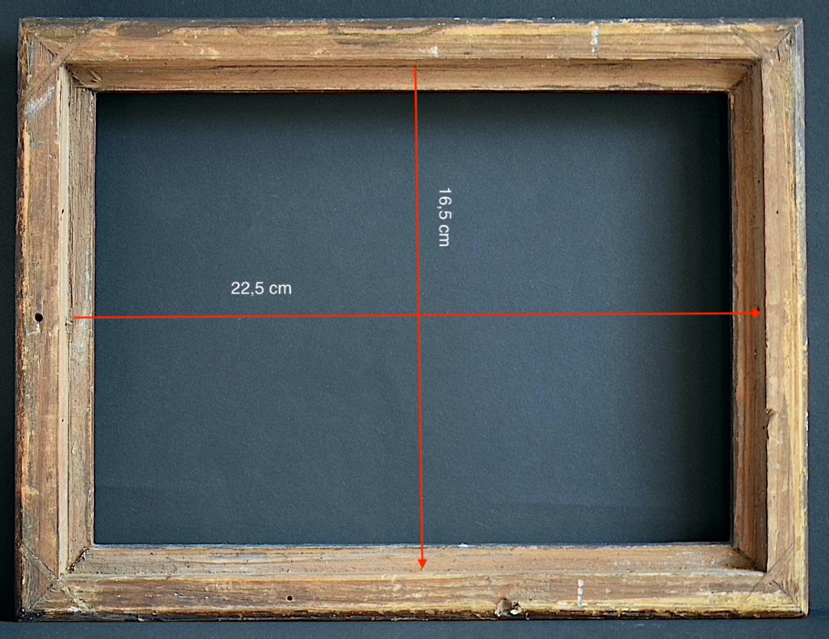 19th-century Louis XIV-style Frame  Mortise 22.5 X 16.5 Cm, F1 Painting Size  Frame Ref C1286-photo-2