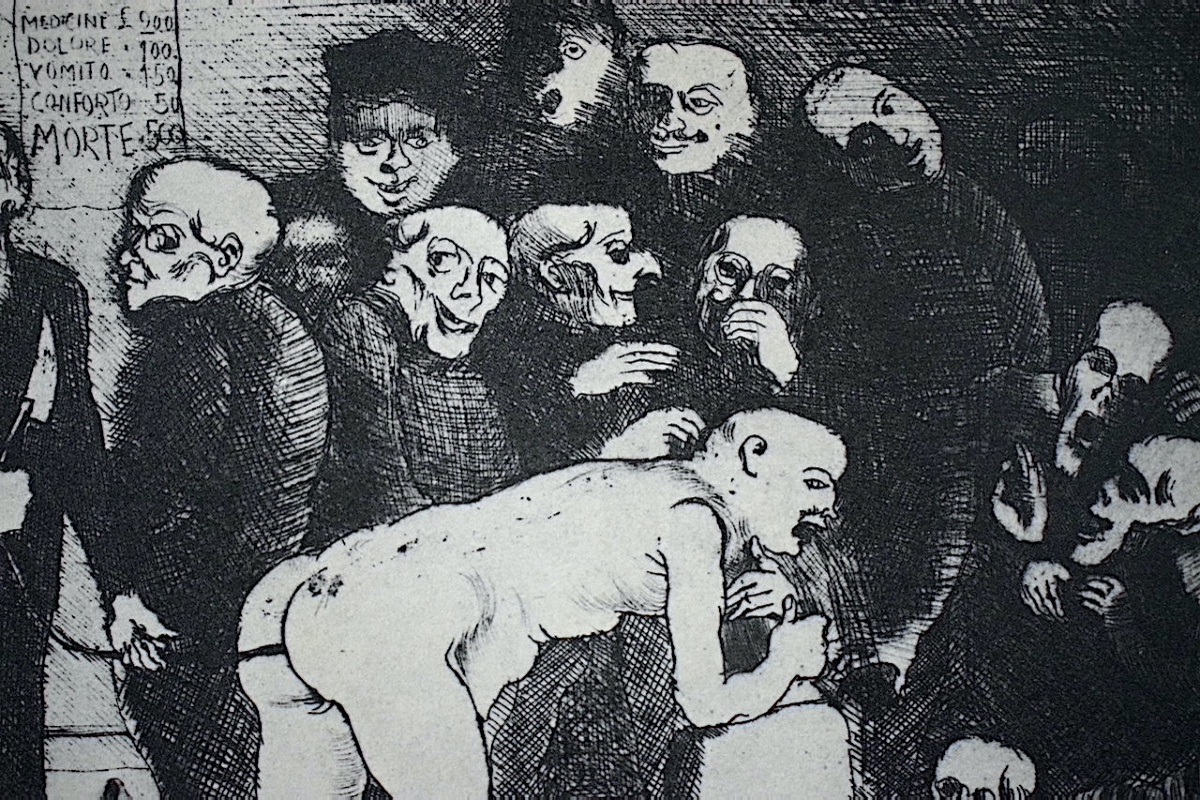 Grotesque, Satirical, Expressionist Medical Engraving, Signed, Identified As 20th  Rt1479-photo-3
