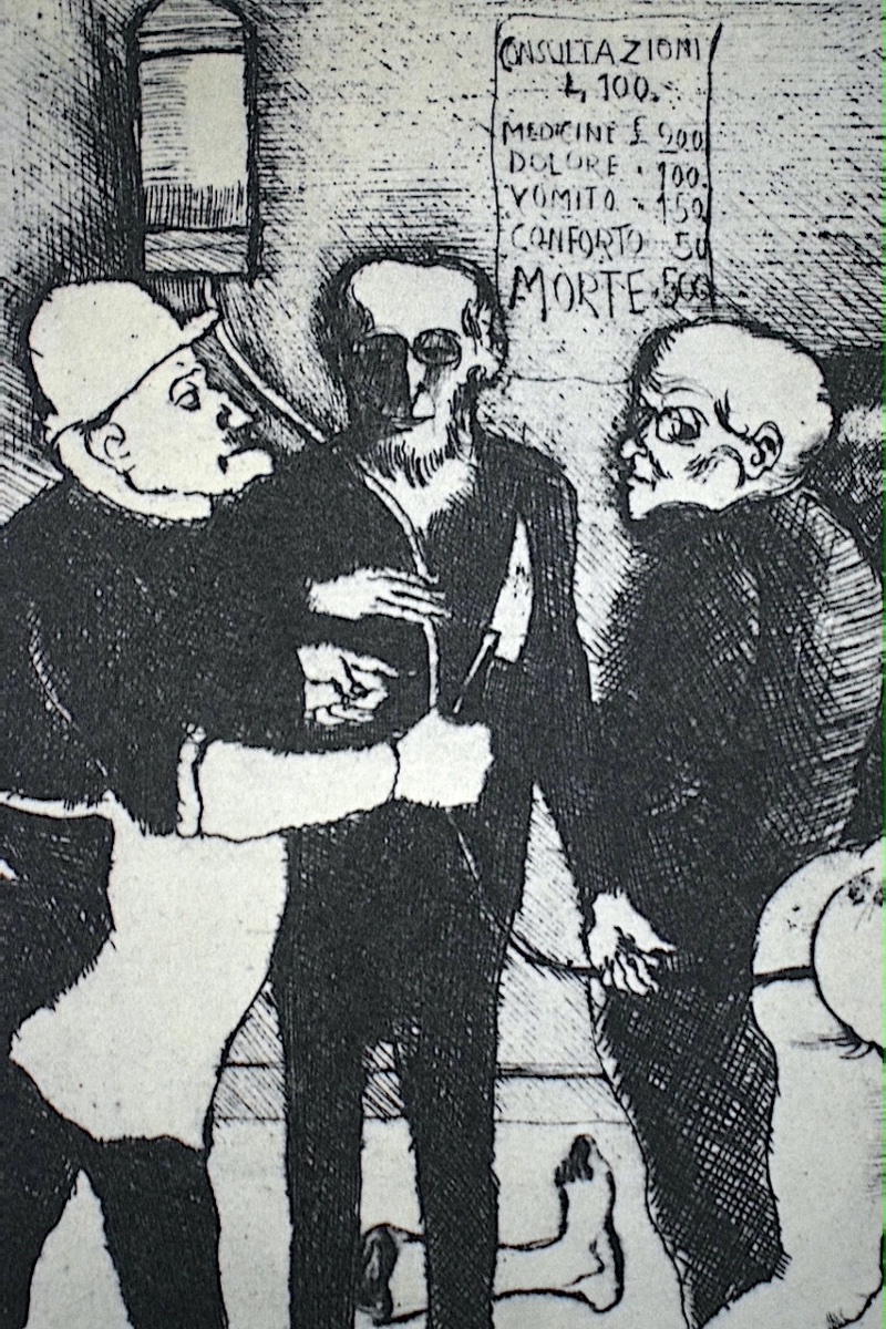 Grotesque, Satirical, Expressionist Medical Engraving, Signed, Identified As 20th  Rt1479-photo-4