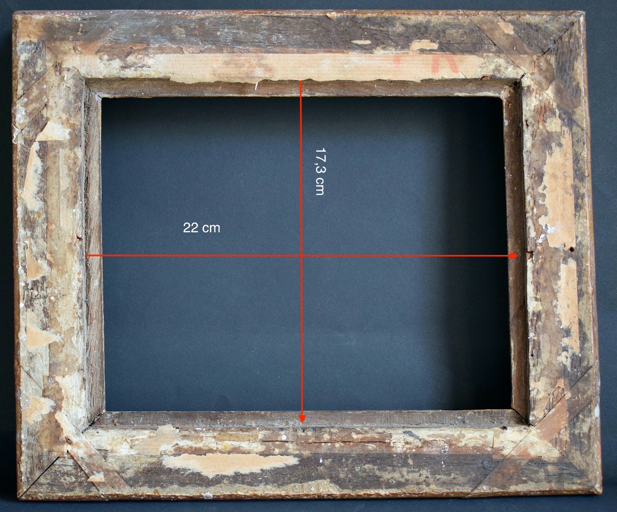CADRE XVIII ème provençal doré Feuillure 22 x 16 cm format pour tableau 1F FRAME Ref C1289-photo-2
