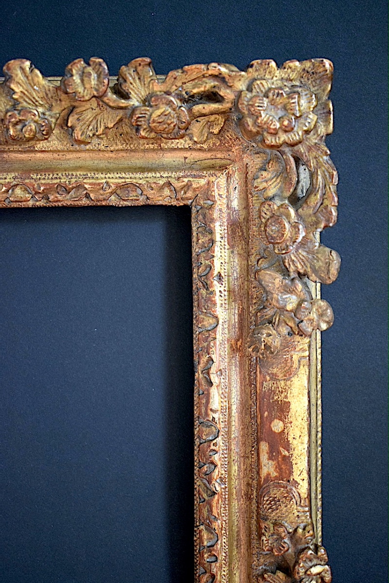 CADRE XVIII ème provençal doré Feuillure 22 x 16 cm format pour tableau 1F FRAME Ref C1289-photo-1