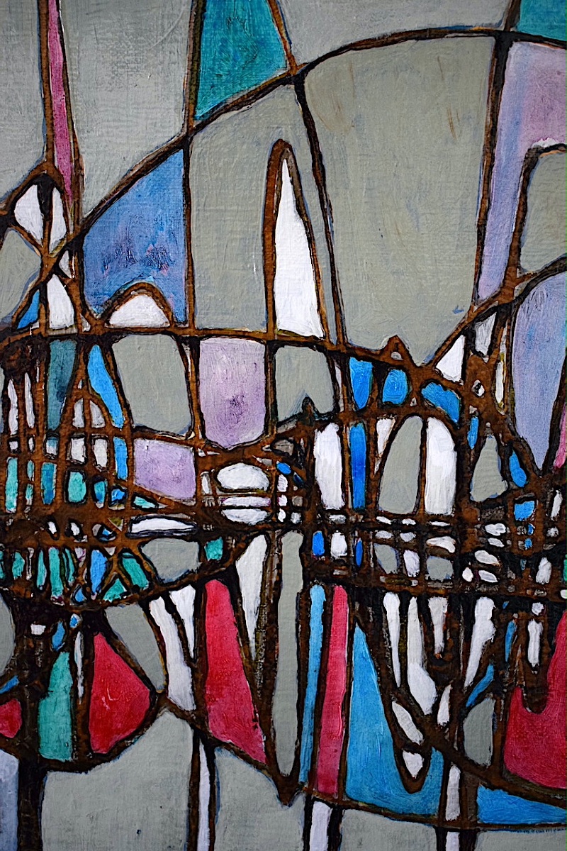 Abstract 1970s Fish Painting, Signed, To Be Identified, Rt1481-photo-5