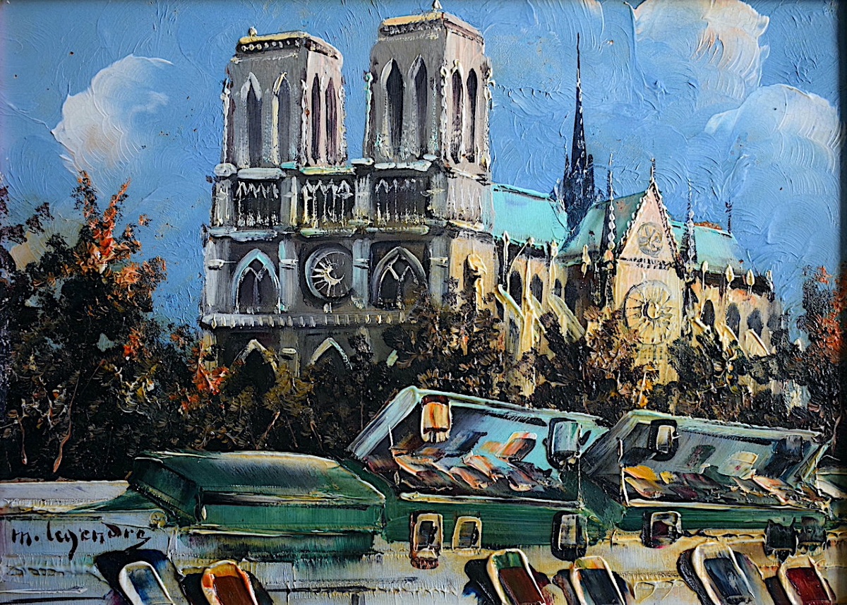 MAURICE LEGENDRE Paris Notre Dame de Paris bouquinistes  années 1960 RT1482-photo-2