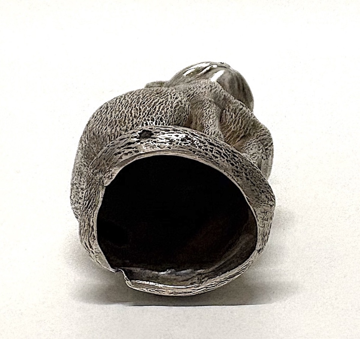 Seated Cat Sculpture, Animal Motif, Solid Silver, Umbrella Handle, 19th Century, Ref. 1204-photo-6