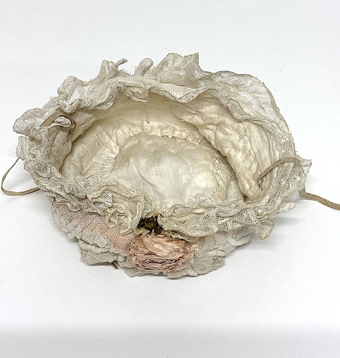 Provençal Children's Winter Hat Made Of 19th-century Textile Lace Ref1206-photo-2