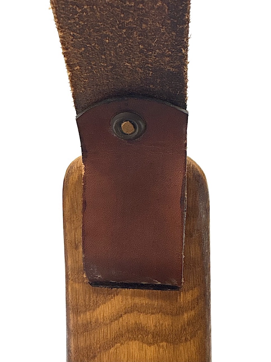 Guillerme And Chambron Magazine Rack, Wood And Leather, Brutalist, 1950, Refcm1207-photo-7