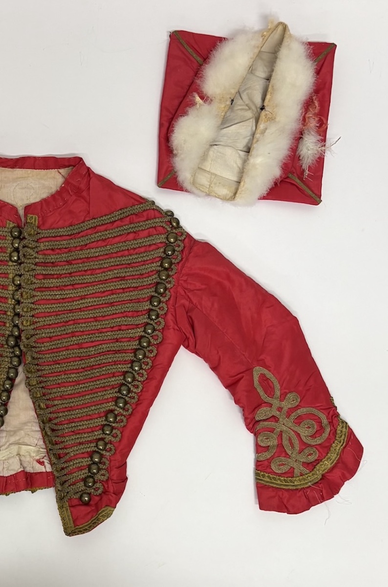 Costume Enfant et son Shako Ecarlate Brandebourgs Dolman de Trompette second Empire Ref1210-photo-3