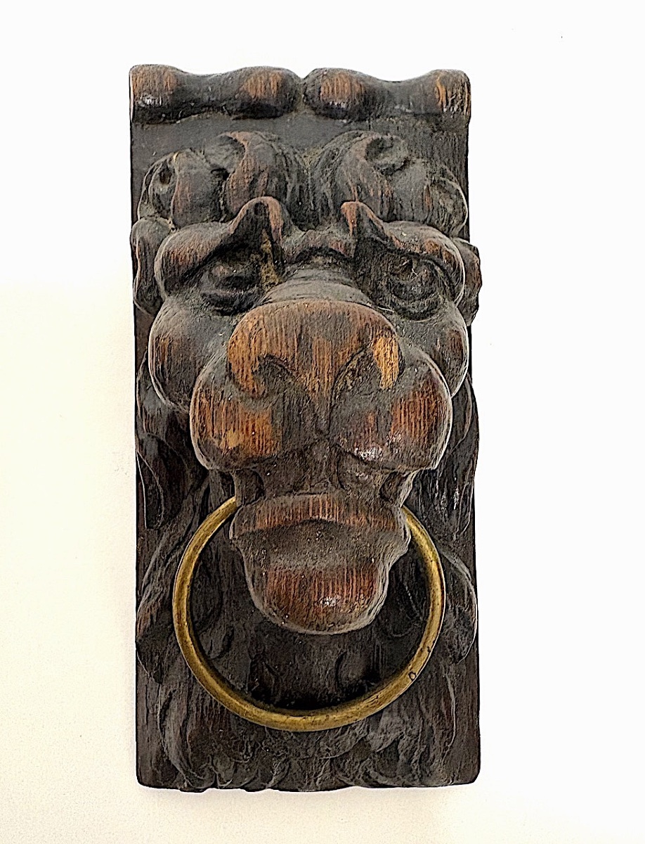 Decorative Elements, Architecture, Carved Wood, Lion's Head, Putti, Oak Wood, Ref. 1212-photo-3