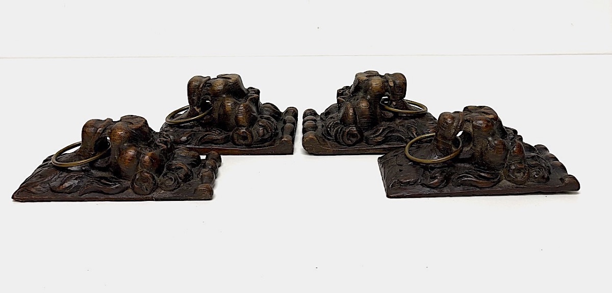 Decorative Elements, Architecture, Carved Wood, Lion's Head, Putti, Oak Wood, Ref. 1212-photo-5