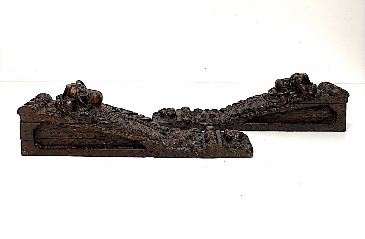 Decorative Elements, Architecture, Carved Wood, Lion's Head, Putti, Oak Wood, Ref. 1212-photo-6