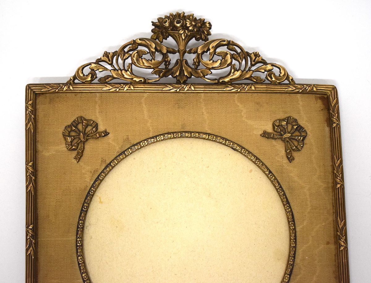 Gilded Bronze Louis XVI-style Photo Or Miniature Frame For Hanging, Circa 1900, Ref. 1213-photo-2