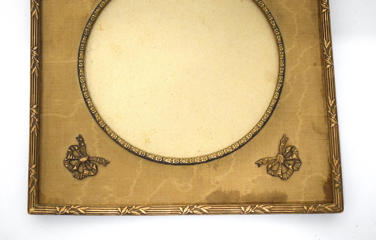 Gilded Bronze Louis XVI-style Photo Or Miniature Frame For Hanging, Circa 1900, Ref. 1213-photo-3