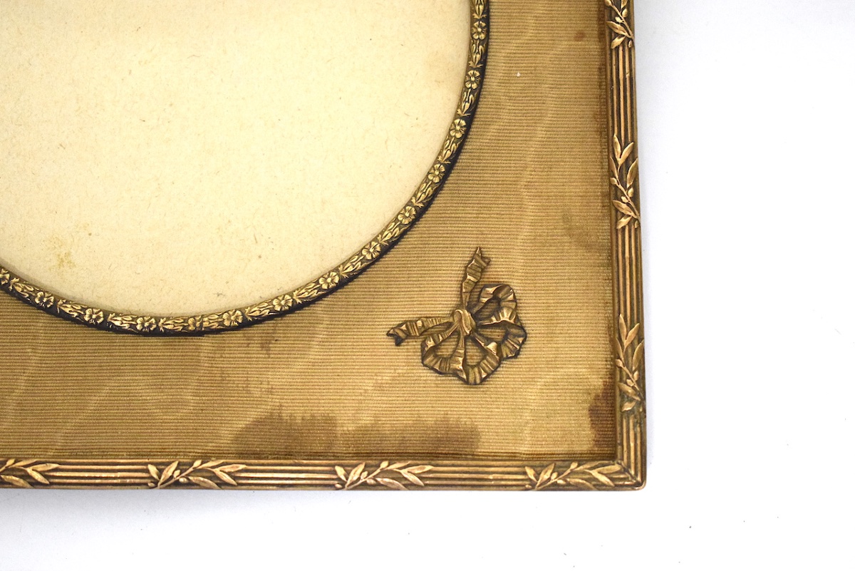 Gilded Bronze Louis XVI-style Photo Or Miniature Frame For Hanging, Circa 1900, Ref. 1213-photo-3