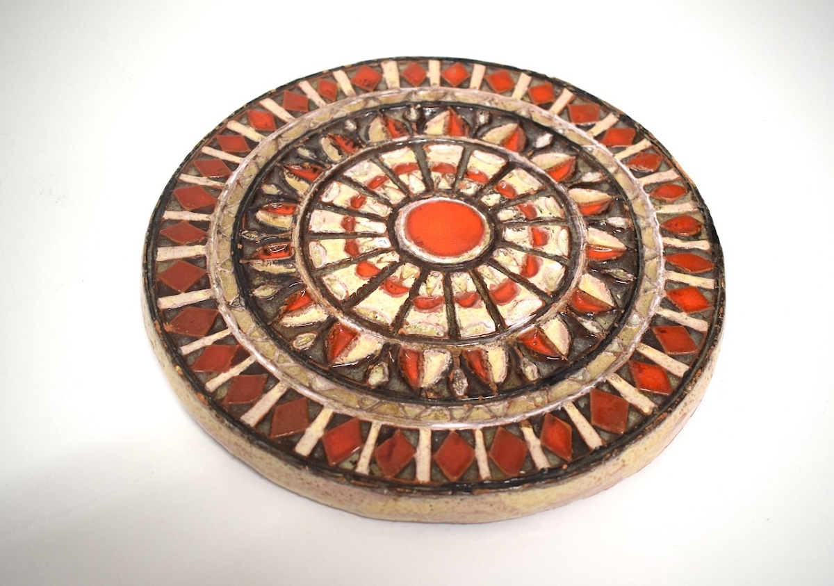Ceramic Trivet  In The Style Of Roland Zobel   Circa 1970 Ref. 1215-photo-4