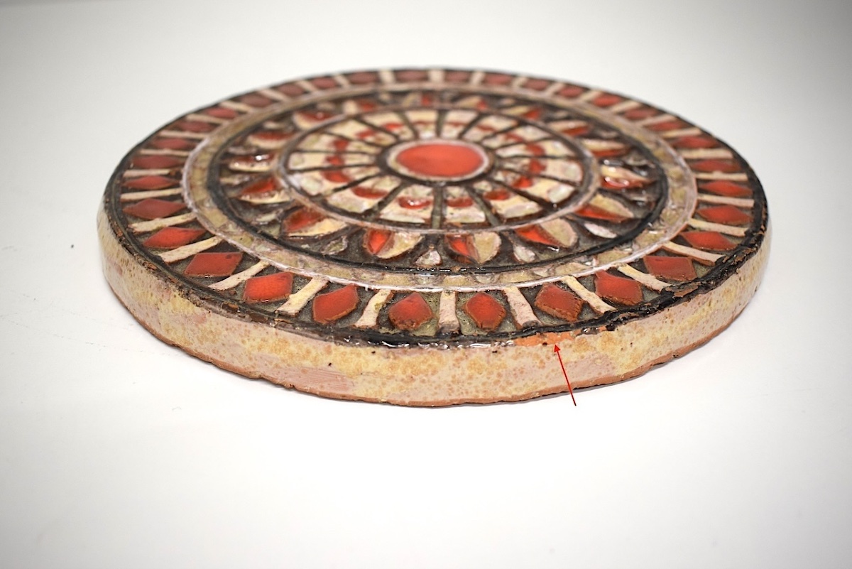 Ceramic Trivet  In The Style Of Roland Zobel   Circa 1970 Ref. 1215-photo-4