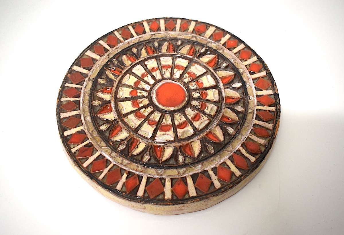 Ceramic Trivet  In The Style Of Roland Zobel   Circa 1970 Ref. 1215-photo-5
