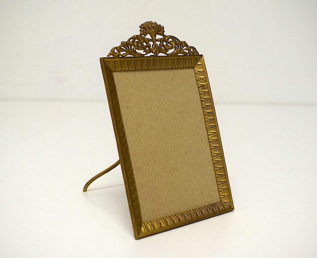 Cadre porte  photo Style Louis XVI Bronze Doré Ref1217 -photo-4
