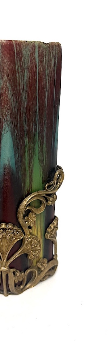 Eugene Baudin Vase Céramique Bronze Art Nouveau exposition universelle 1900 Ref1220-photo-3