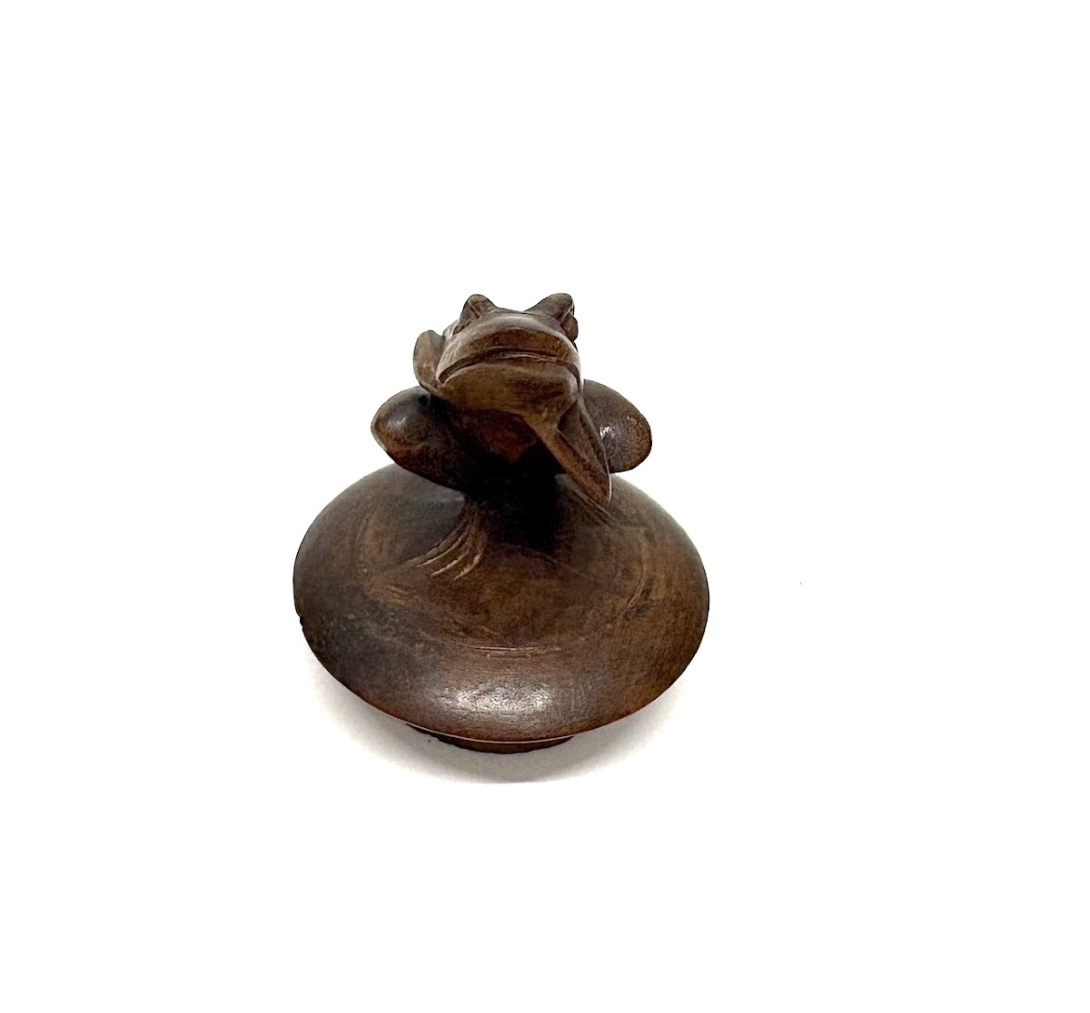 Exotic Wooden Carved Frog Bottle Stopper, Japan  Ref. 1222-photo-3