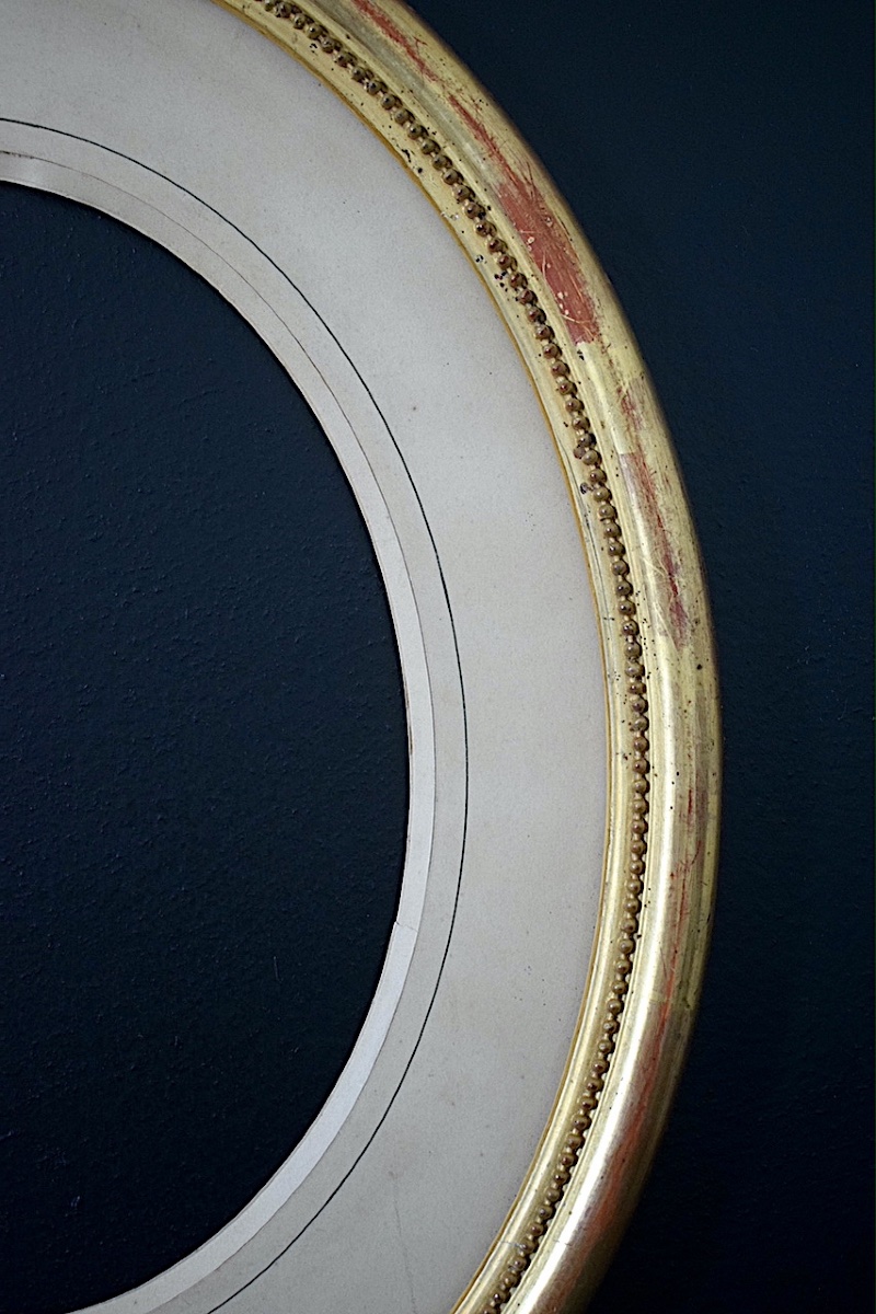 19th-century Oval Medallion Frame, Gilded, Frame Dimensions 40.5 X 32.5 Cm, Frame Ref. C1290-photo-4