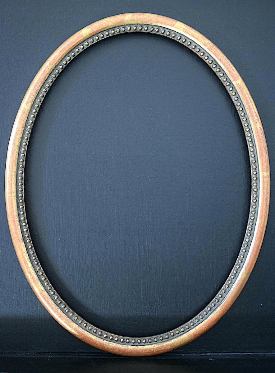 CADRE médaillon ovale XXème siècle doré Feuillure 40,5 x 30,5 cm FRAME Ref C1291-photo-3