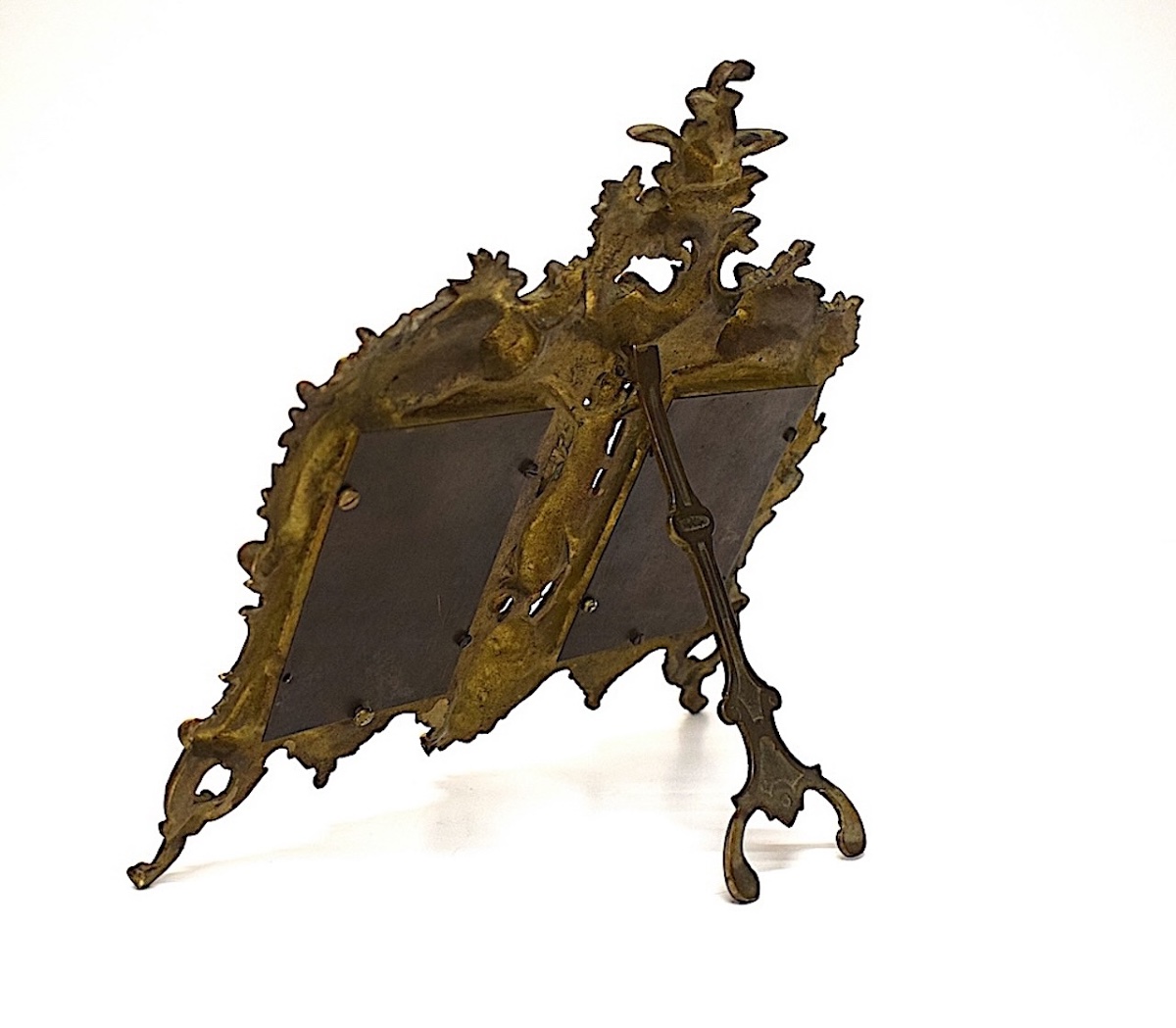 Cadre porte photo Bronze Doré Rocaille Mythologie Uranie Muse de l' Astronomie Ref1223 -photo-3