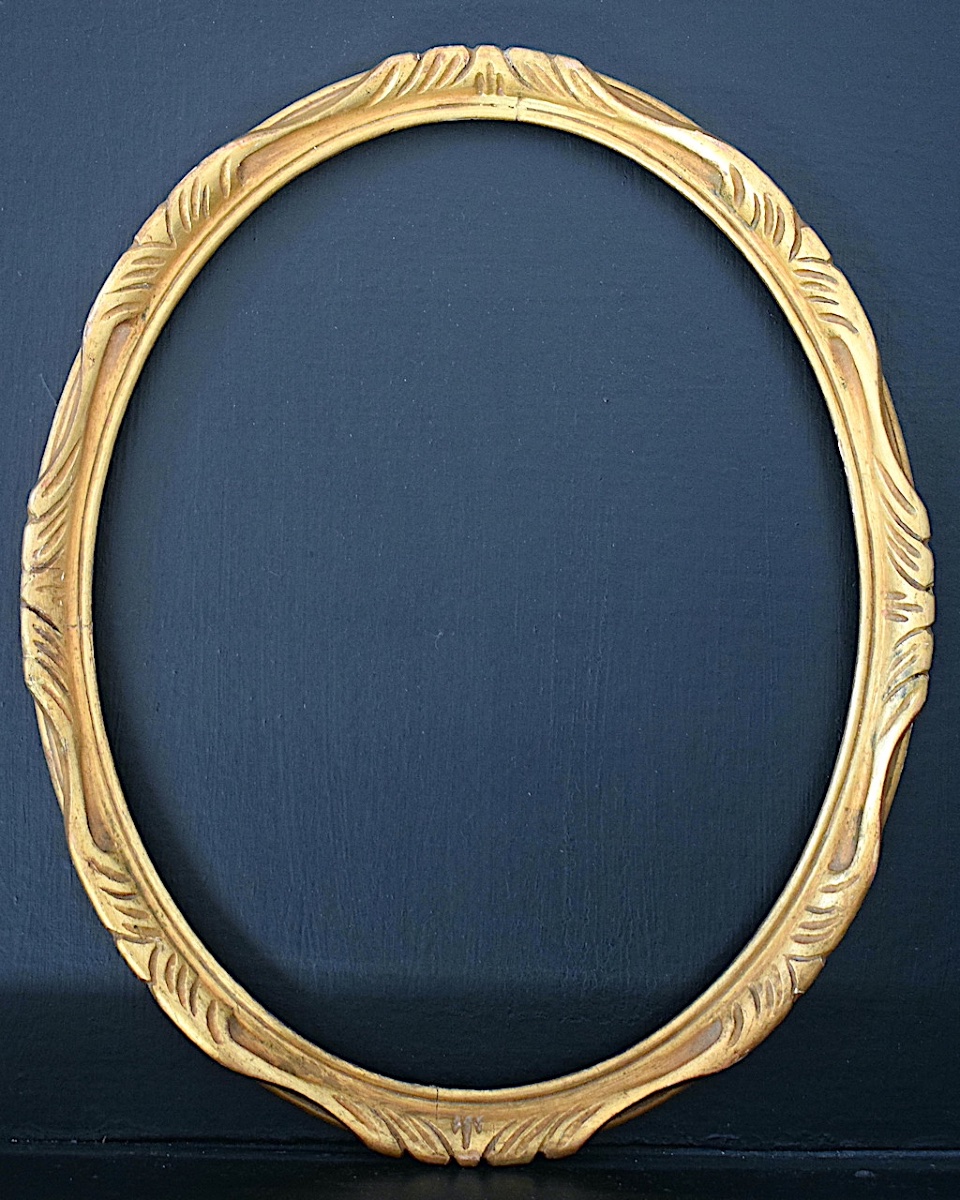 CADRE médaillon ovale Feuillure 30 x 24 cm  début du XX ème siècle FRAME Ref C1292-photo-3